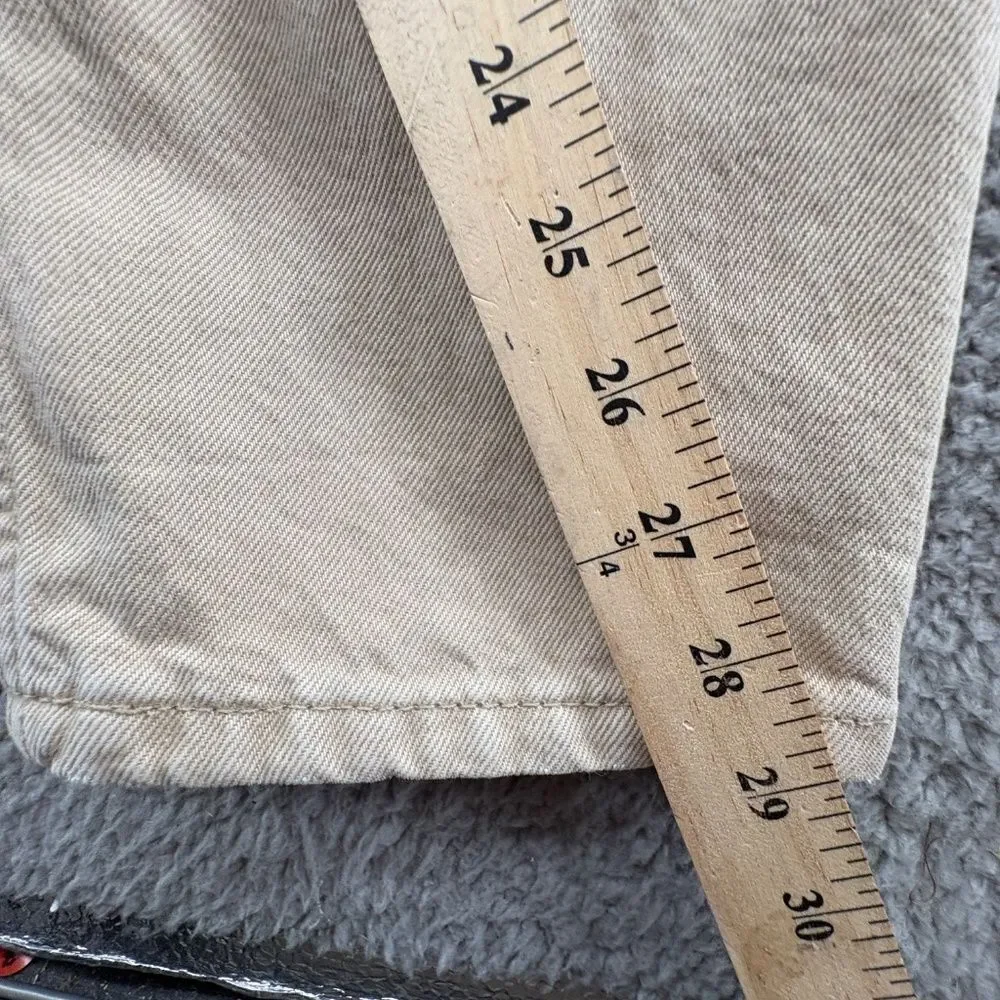 BDG Dad Slim Tapered Jeans 34x32 Beige Khaki Cotton Denim